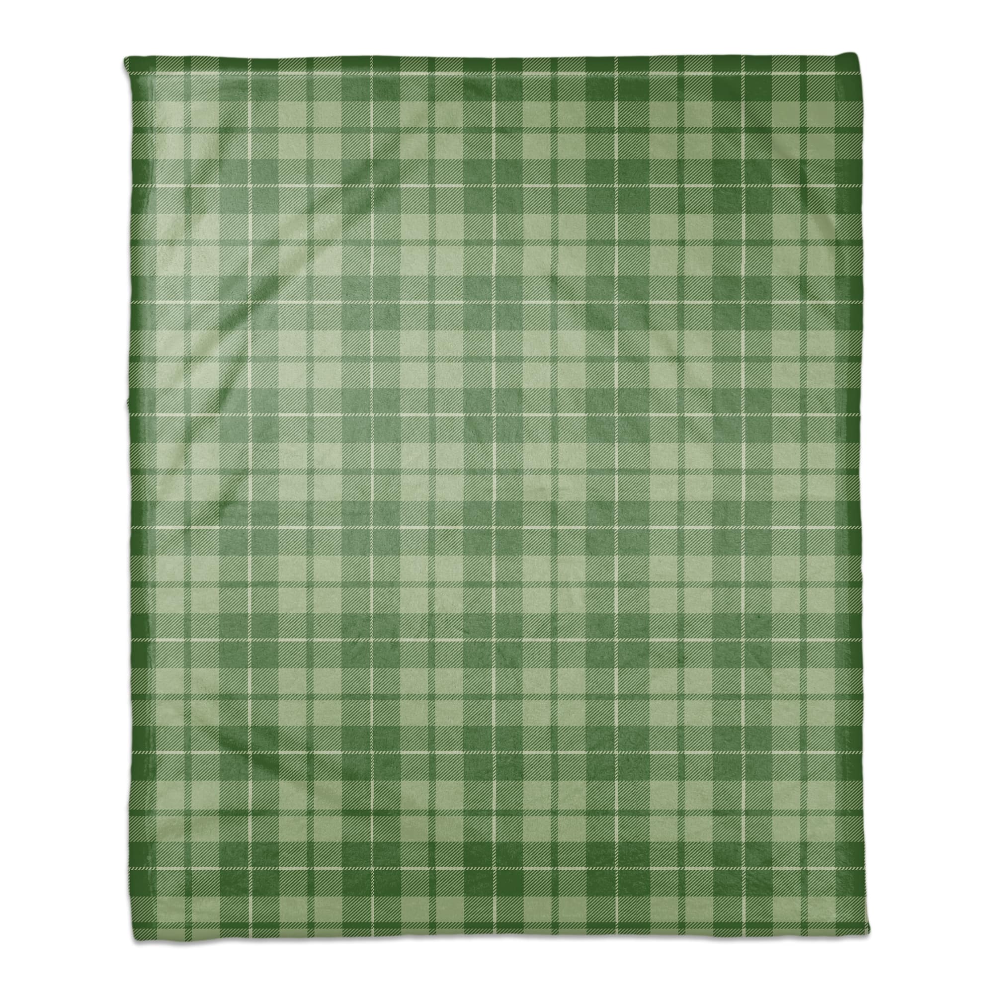 Green Plaid Fleece Blanket